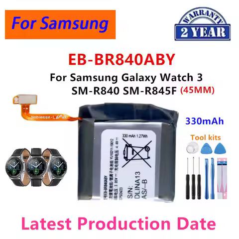 Brand New EB-BR840ABY 330mAh New Battery For Samsung Galaxy Watch 3 SM-R840 R845 SM-R845F Batteries+