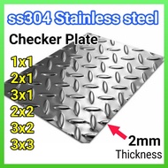 Stainless steel 304 *Papan Bunga *2mm Chequered Plate (PBR)
