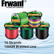 Frwanf 16 Strands 1000M PE Line Braided Fishing Line X16 Braids Dark Color Fishing Accessories Tackl