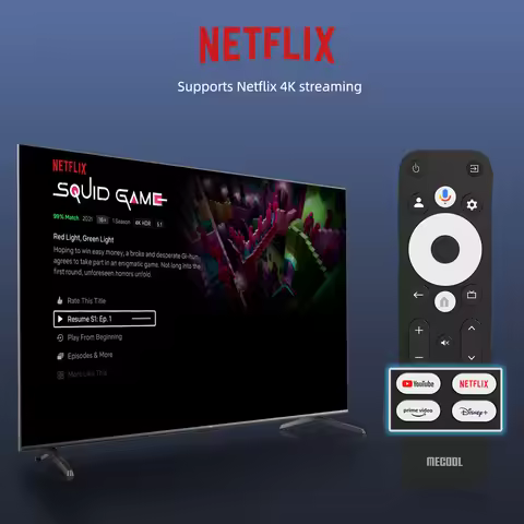 2025 MECOOL M2 Pro TV Box Android Google TV 11 With Netflix Certification 2+16G 4K S905Y4 2T2R WIFI5