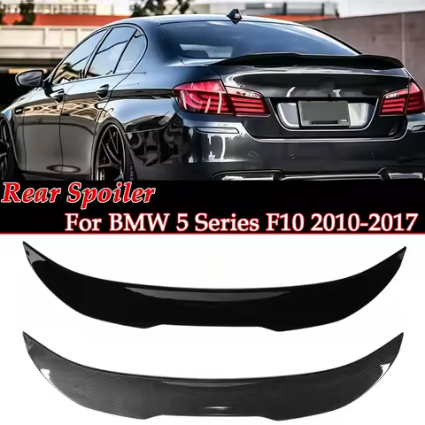 Carbon Rear Bumper Trunk Spoiler Lip For BMW 5 Series F10 F11 F18 2010 -2017 Boot Spoiler Wing PSM C