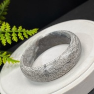 精美 漸變灰珊瑚玉手鐲 57+MM 冰潤高瓷玉化鳳尾紋 聚財祥瑞好運