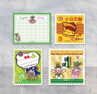 2023文博會 吃可愛長大郵票貼紙 公主麵 壞壞包 汪汪快樂多台灣味