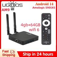 UGOOS AM9 Smart Tv Box Android 14.0 Amlogic S905X5 Cortex-A510 LPDDR4X 4GB 64GB WIFI6 BT5.2 Lan Set