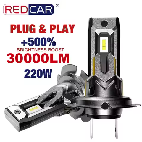 30000LM H7 LED Headlight Bulb Wireless 220W 6500K CSP for Car Headlamp White Auto Diode Lamps Turbo 