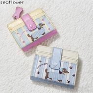 Dachshund Coin Purse - Dopamine Color Zipper Cartoon PU Wallet Korean Style