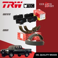 TRW Premium ผ้าดิสเบรค หน้า หลัง Toyota Hilux Mighty X 4WD LN106 LN111 year 1989-1997 GDB 797 UT