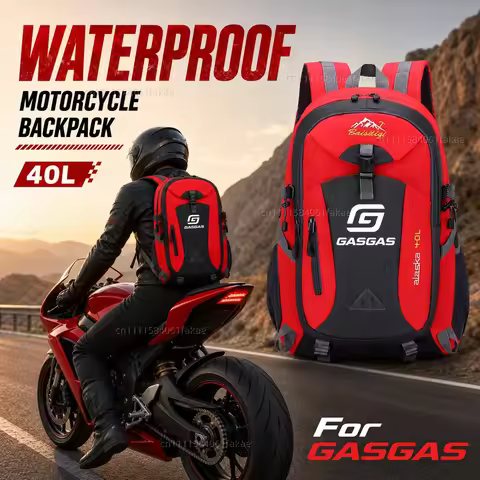 For GASGAS MC450F EC300 GP SM 700 900 EC Motorcycle Backpack 40L Waterproof Travel Backpack Outdoor 