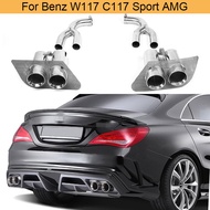 Stainless Steel Car Exhaust Pipe Tips For Mercedes Benz W117 C117 CLA250 CLA260 CLA45 Sedan 2013 201