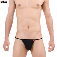 Uzhot Sexy Lycra Cotton Bag Hip-Exposed Men's Double G-String Sexy Men's Underwear 12002
