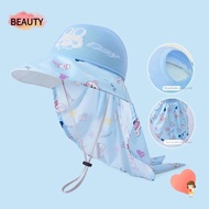 BEAUTY Children's Sun Hat, Neck Protective Breathable Shawl Hat, UV Protection Fisherman Hat