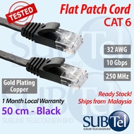 50cm CAT6 Flat Patch Cord LAN Cable Gigabit Ethernet 10G RJ45 UTP - 50 cm centimeters 0.5m meters