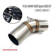 Motorcycle Exhaust Escape Modified Middle LinkPipe Muffler Tube Catalyst Delete Fit for BMW C 600 Sp