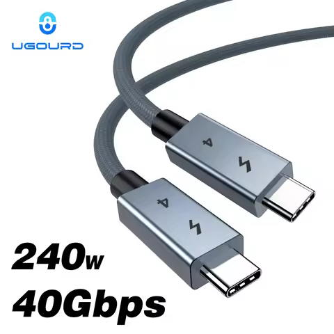UGOURD Thunderbolt 4 Type C 40Gbps USB4 Cable 0.2m 1m 2m 3m USB C to USB C 240W Fast Charging Cable