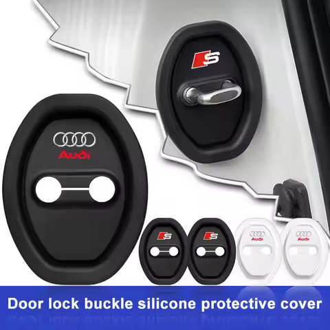 4pcs Car Styling Door Lock Protective Cover Door Lock Cover Case For Audi S Q5 A4 B9 B7 A1 A5 Q3 Q7 