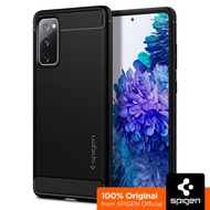 SPIGEN Case for Samsung S21 FE / S20 FE [Rugged Armor] Carbon Fiber Design Black TPU Case with Flexi