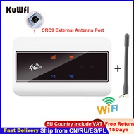 KuWFi 4G Sim Router CAT4 LTE Mini Hotspot mudah alih kereta WiFi Router Wireless Pocket wi-fi Modem mudah alih. Pelabuhan antena luaran CRC9