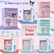 Kawaii Sanrio Piggy Bank Kuromi Doraemon Pikachu Anime Cute Children's Coin Bank With Music Verifiab