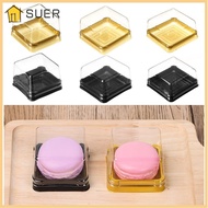 SUER 50Sets Square Moon Cake Happy Birthday Hot Wedding Party Cupcake Packaging DIY Packing Box