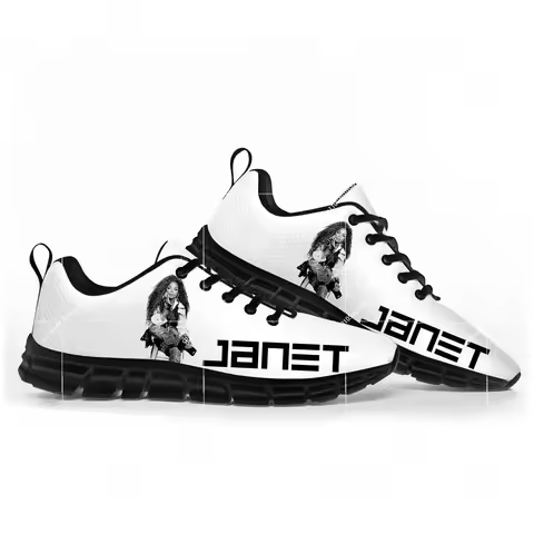 Janet Jackson Singer Pop Sports Shoes Mens Womens Sneakers Casual Custom Couple Shoes Black