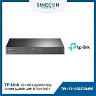 TP-Link รุ่น TL-SG1210MPE 10-Port Gigabit Easy Smart Switch with 8-Port PoE+ By Sinecon