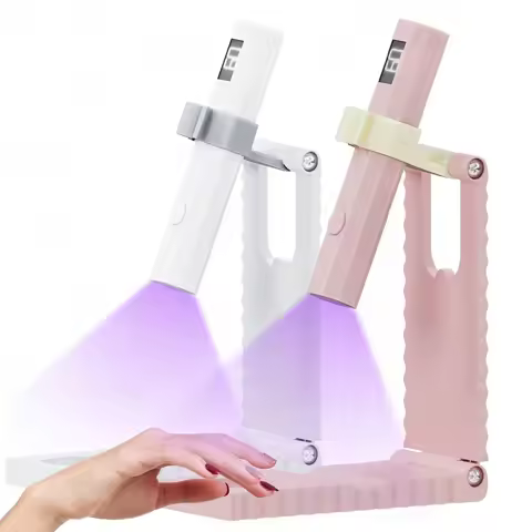 Handheld UV Light for Gel Nails Portable UV Nail Lamp Rechargeable LED Nail Lamp for Nails Art Desk 