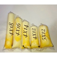 Pe plastic bags for yogurt, food sizes 4x12cm, 4x16cm, 4x18cm, 5x12cm, 4x14cm, 6x12cm