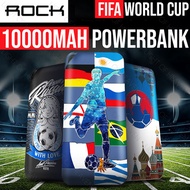 FIFA World Cup powerbank 10000mah original ROCK charger power bank for xiaomi iphone X 8 samsung S9