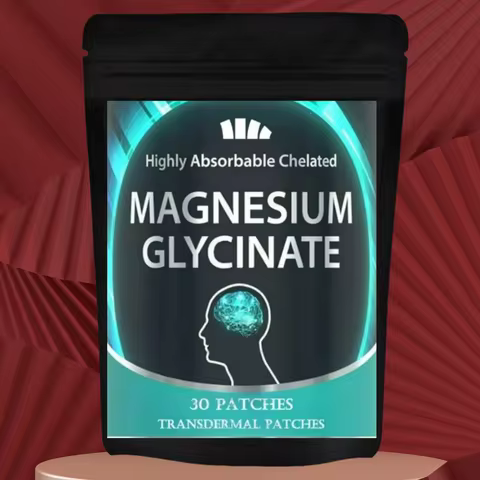 Magnesium Glycinate Transdermal Patches for Stress, Nerves, Sleep, Muscles, Metabolism 30 Patches