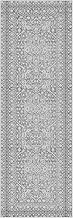 NeverMove Machine Washable Bella Runner Rug, 3x9, Grey