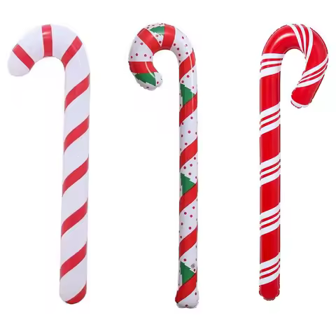 Christmas Decoration Giant PVC Candy Canes Christmas 2025 Home Decorations Xmas Tree Supplies Indoor