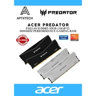 Acer Predator Pallas II [ 32GB / 64GB ] [ 6000MHz / 6400MHz ] DDR5 Memory Kit # [ BLACK / SILVER ]