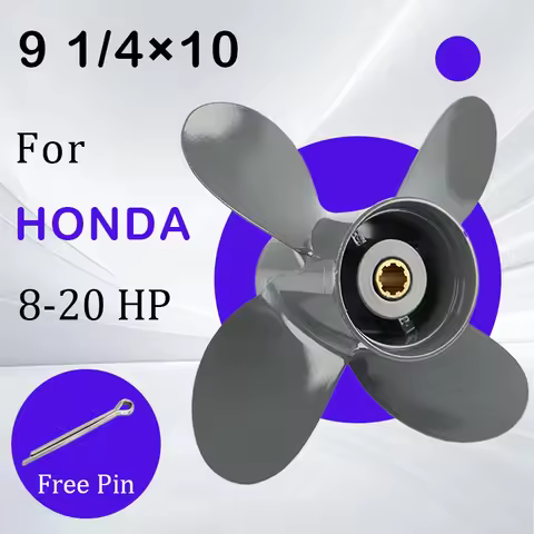 Outboard Propeller Fit Honda 8hp 9.9hp 15hp 20hp 9 1/4*10 Aluminum Alloy Screw Boat Motor 4 Blade 8