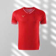 CODE 02 Victor Badminton Jacket Men&#39s and Women&#39s Short Sleeve Competition Sports Set Br