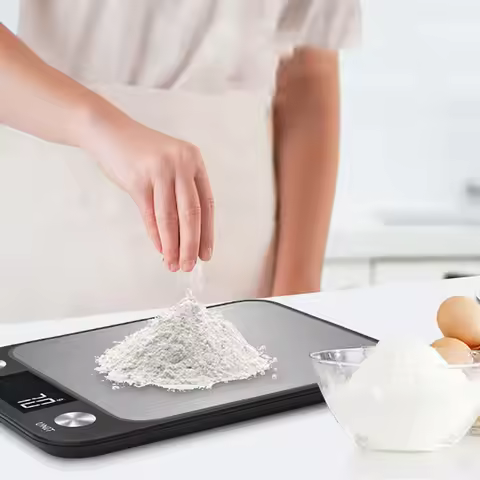15kg/1g Kitchen Scale Food Scale Stainless Steel Kitchen Scale Waterproof Scale Digital Food Baking 