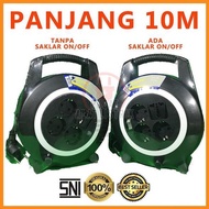ROL KABEL 10M 10 METER COLOKAN LISTRIK STOP KONTAK 10M SAMBUNGAN KABEL GULUNGAN TERMINAL ROLL KABEL