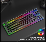 FIREWOLF 87-Key Electronic Competition Game Mechanical Feeling Keyboard Usb Wired Backlight K16