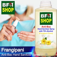 Anti Bacterial Hand Sanitizer Spray with 75% Alcohol - Frangipani Anti Bacterial Hand Sanitizer Spray - 1L