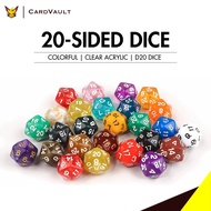 20-Sided Dice - D20 Polyhedral Acrylic Dice for DND RPG MTG Table Game