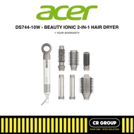 Acerpure Beauty HD2 Styler & Hair Dryer DS744-10W Ionic 2-in-1 - 7-Piece Styler Attachments (1Yr War