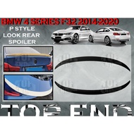 BMW 4 SERIES F36 4 DOORS 2014-2016 P STYLE REAR TRUNK SPOILER DUCKTAIL WITH PAINT (PIANO BLACK) ABS 