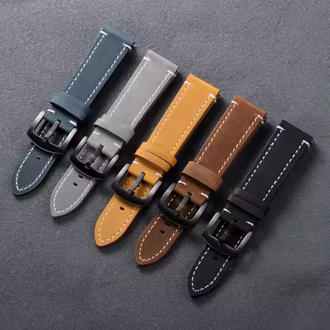 18/19/20/21/22/24mm Cowhide Genuine Leather Watch Band for CASIO for F91W W-800H SGW400 F84 F105/108