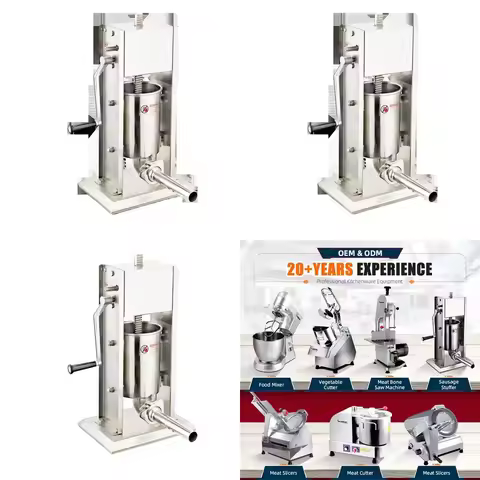 Welldone New 3L Commercial Manual Meat Sausage Filling Stuffer Machine Mincer Meat Grinder 500kg/h C
