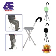 Kerusi Solat Sembahyang Tongkat Warna lipat 3 Kaki Alat Bantu Jalan OKU / Orang Tua
