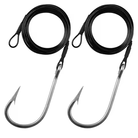 3m Long Tuna Hook Fishing Hooks Stainless Steel Shark hook 5/0—12/0 Big Game Boat Fishing Hook Shark