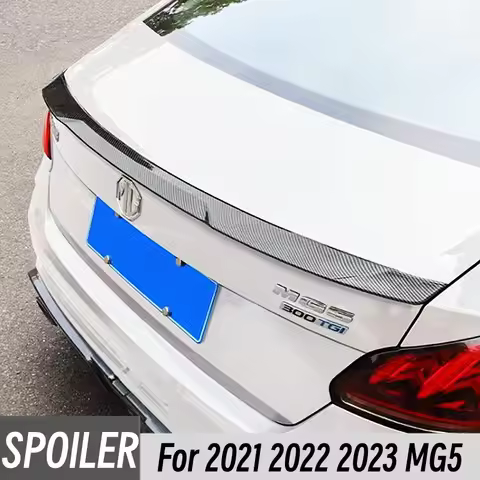 For 2021 2022 2023 MG5 Sport Styling Car Rear Trunk Lid Lip Spoiler Wings Exterior Tuning Accessorie