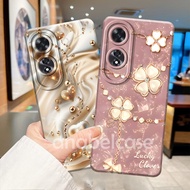 Oppo A60 A38 A18 A58 4G 5G A78 4G Case Latest Fashion Case Procamera Silicone TPU Flower Motif Aesth