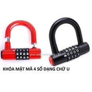 Wholesale and retail 4-NUMBER Password LOCK, 4-NUMBER U-SHAPED LOCK WITH SAFE CODE