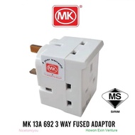 MK 692 / OPEX-100 13AMP 3 Pin 3 Way Adapter