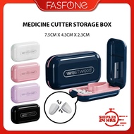 Portable Medicine Pill Cutter Box ꟾ Case Medicine Splitter with Cutter Blade